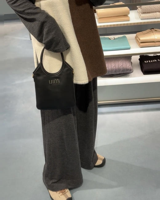 单品包邮 现货 THS 1.6-无 缪家 大牛工厂 IVY皮革手袋 撞色缝线托特包 3色 CQ1379 商品图6