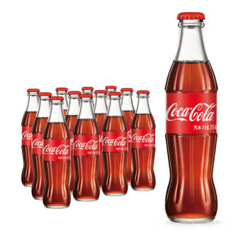 可口可乐（Coca-Cola）可乐碰响瓶 碳酸汽水275ml*12瓶 怀旧玻璃整箱装 商品图4