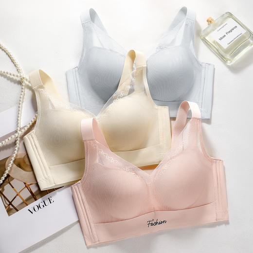 【下架】【198选3】A2-💟【A-B杯】小胸显大 上托聚拢】无痕内衣女收副乳防震防下垂无钢圈文胸罩   霖清荷净/日出灼灼 商品图7