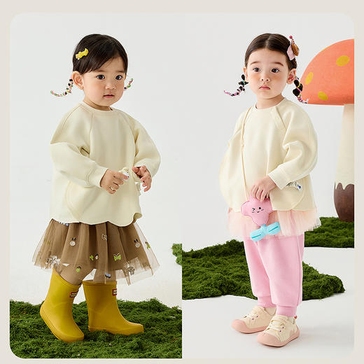 迷你巴拉女童长袖卫衣2025春新款宝宝甜美上衣 商品图2