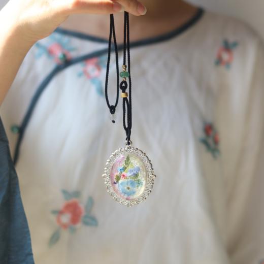 复古干花森系创意押花项链 商品图7