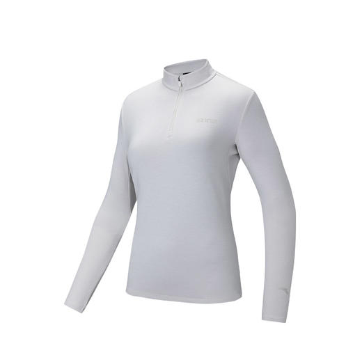 安踏加绒修身长袖 女冬季小高领显瘦户外保暖内搭打底衫162446405N 商品图0