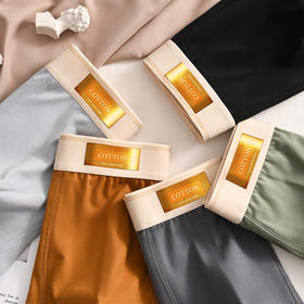 【59.9/5条！金标男士新疆棉内裤】经典金标款式 提高腰带档次 精选纯棉材质面料 祼感体验 高弹力面料贴合人体曲线 舒适极了 加密裤腿边设计 做工很好不卷边 轻柔贴合肌肤 舒适无束缚