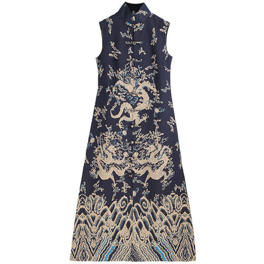 龙颜锦绣连衣裙  | 杨丽萍老师同款 | 红色大气藏蓝色端庄 | 现货加急发 商品图13