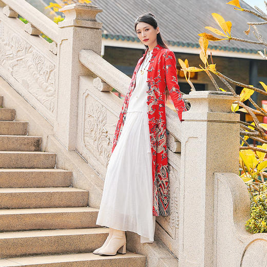 龙颜锦绣连衣裙  | 杨丽萍老师同款 | 红色大气藏蓝色端庄 | 现货加急发 商品图6