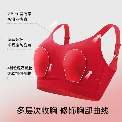 D1-【B-D杯】【提拉防下垂 大胸显小】显瘦调整型收副乳聚拢内衣女薄款文胸罩   凌云/乌龙/映雪/星梦/仙庭【1分钱换购红袜子不需要加购物车，提交付款界面会显示】 商品图1