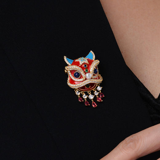 Manreya玛芮雅“狮佑余生”淡水珍珠胸针醒狮 商品图2