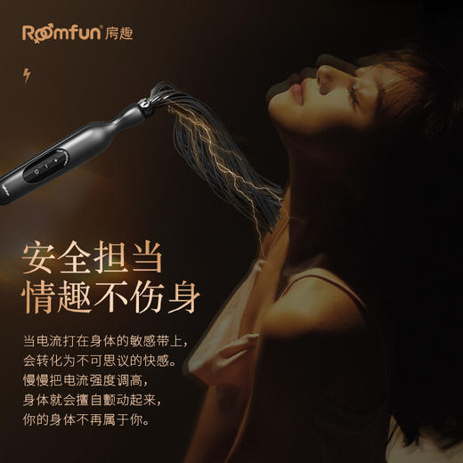 roomfun房趣 电散鞭 电滋棒下体调教男刑奴重度女用重口味情趣用品SM性道具 商品图3