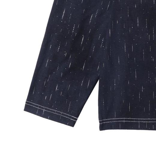 T2201早春新款时尚个性韩版虚线亮闪圆领长袖T恤百搭情侣小众设计上衣 商品图5