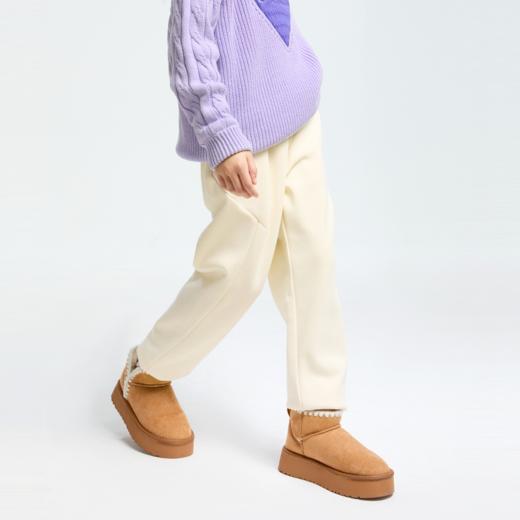 【加绒🔥】男女童全腰针织夹裤冬季新款安奈儿童装EM446538 商品图7