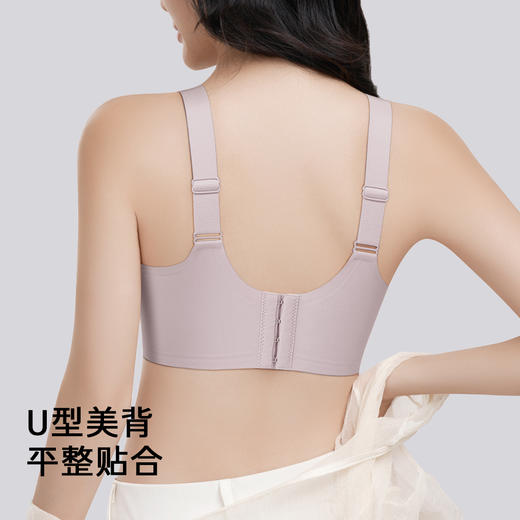 F1-【A-D杯无痕】【反重力提拉 聚拢防下垂】显瘦收副乳薄款女士内衣文胸  丁香软玉/花满月朦 商品图12