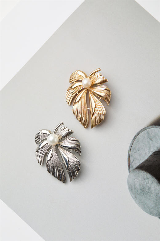 pearl moments珍刻  枫叶珍珠胸针 商品图1