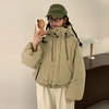 韩国2024年冬季简约设计师款宽松百搭立领连帽白鸭绒羽绒服！正版EGG 商品缩略图1