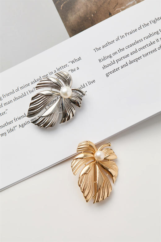 pearl moments珍刻  枫叶珍珠胸针 商品图2