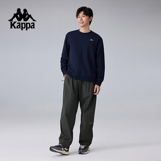 Kappa卡帕背靠背男针织套头衫2025新款运动长袖卫衣纯棉休闲上衣K0F12WT30 商品图4