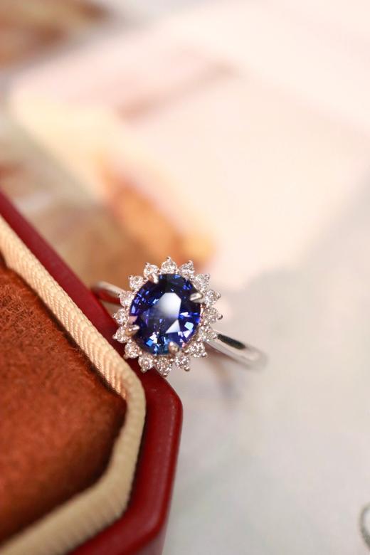 1.15ct刻面蓝宝石戒指 商品图0