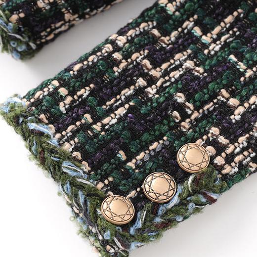 【高货wl】全新升级【铂金会员367/天猫499/差价132】(54726) 洛诗琳秋冬法式名媛小香风外套时髦格子纹气质设计感上衣 商品图4