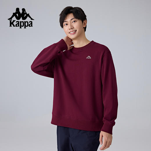 Kappa卡帕背靠背男针织套头衫2025新款运动长袖卫衣纯棉休闲上衣K0F12WT30 商品图2