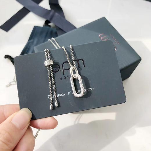 D010227简约大气百搭款bling bling几何双环双扣项链 商品图6