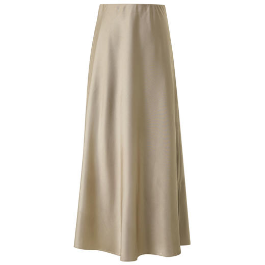 三彩2025春秋新款缎面鱼尾裙高腰半身裙优雅A字长裙浪漫M 商品图4