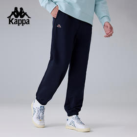 Kappa卡帕背靠背运动长裤男新款复古纯棉针织裤子休闲收口束脚裤K0F12AK30