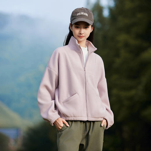 拓路者秋冬季学生小个子宽松休闲卫衣摇粒绒抓绒衣保暖拉链外套 商品图7