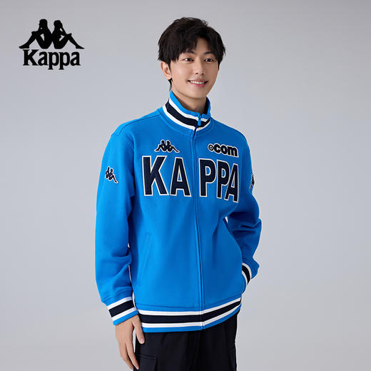 Kappa卡帕背靠背运动外套男2025新款休闲针织开衫复古立领上衣潮K0F12WK03 商品图2