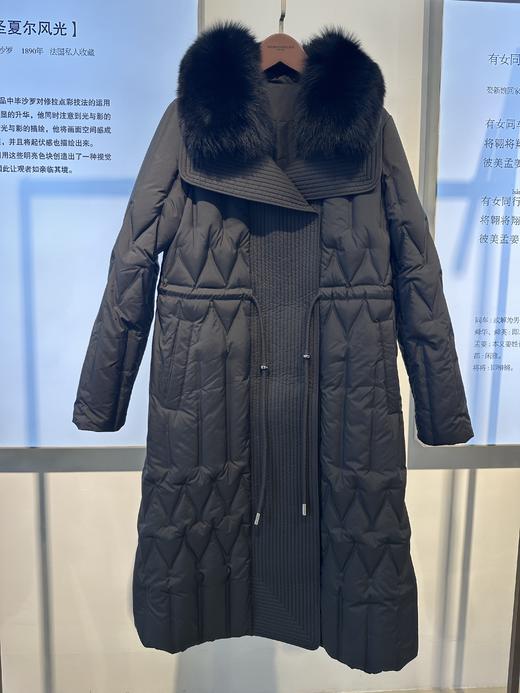 SZ1R50_栗壳色_羽绒服_秋冬_大毛领抽绳收腰长款保暖显瘦_高级女装_BERNIEELEN 伯妮斯茵 商品图5