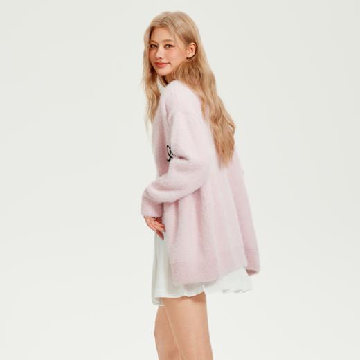 YKYB黄子韬新款舒适柔软柔刺绣显白甜酷仿貂毛毛衣针织衫Y44NCG056 商品图1