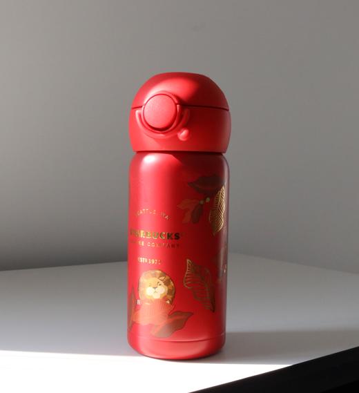 星8克元单~350ml新年红 圣诞款316不锈钢保温杯 PJ964 商品图1