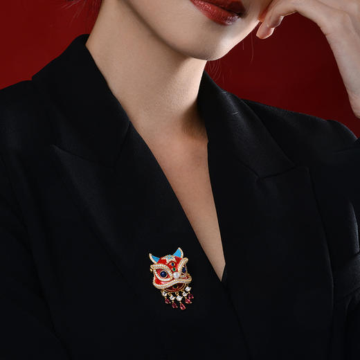 Manreya玛芮雅“狮佑余生”淡水珍珠胸针醒狮 商品图3