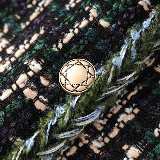 【高货wl】全新升级【铂金会员367/天猫499/差价132】(54726) 洛诗琳秋冬法式名媛小香风外套时髦格子纹气质设计感上衣 商品图3