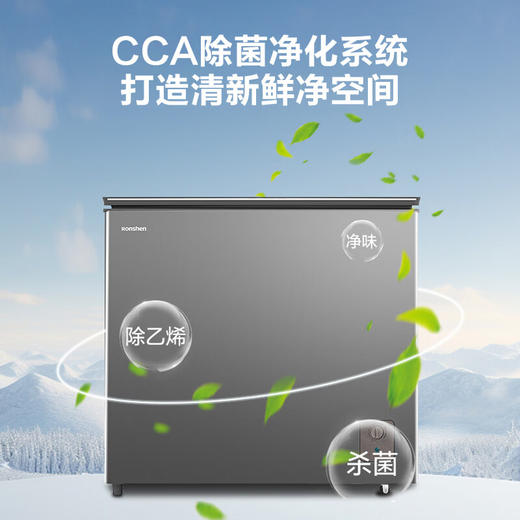 容声205升小冰柜家用商用保鲜冷冻两用冷柜节能减霜冰箱BD/BC-205ZEBAM/RX墨韵灰 205L 商品图2