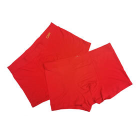 男士红色无痕内裤平角裤莫代尔男裤【CSM24106】