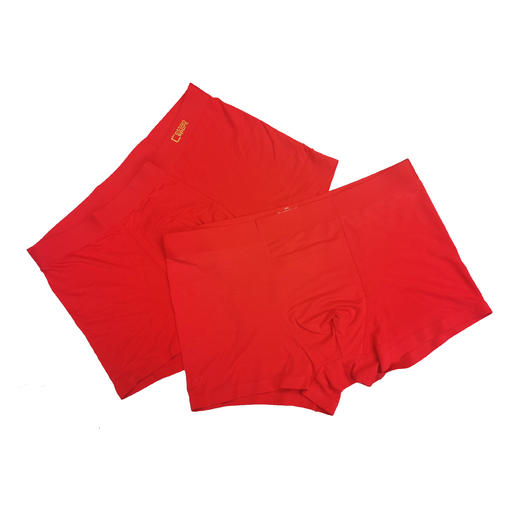 男士红色无痕内裤平角裤莫代尔男裤【CSM24106】 商品图0