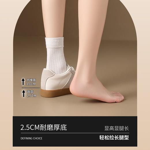 ZHR则则厚底增高德训鞋圆头女鞋春秋款百搭休闲鞋学生板鞋小白鞋 商品图2