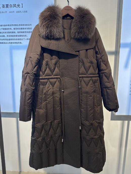 SZ1R50_栗壳色_羽绒服_秋冬_大毛领抽绳收腰长款保暖显瘦_高级女装_BERNIEELEN 伯妮斯茵 商品图6