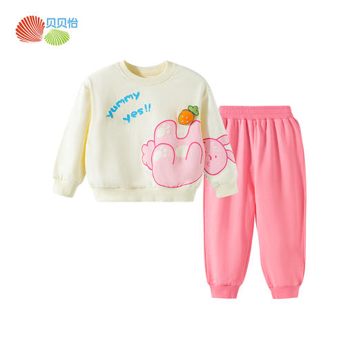ZB1ET005贝贝怡童装女童套装两件套纯棉新款卫衣春秋休闲长裤 商品图7