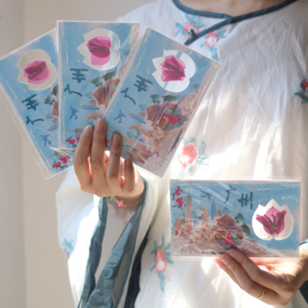 广州三角梅押花明信片