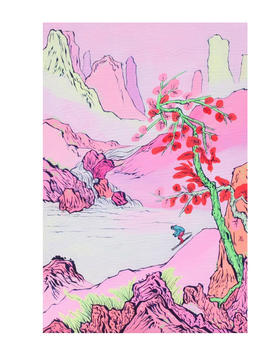 邓辉《幻山滑雪》原作