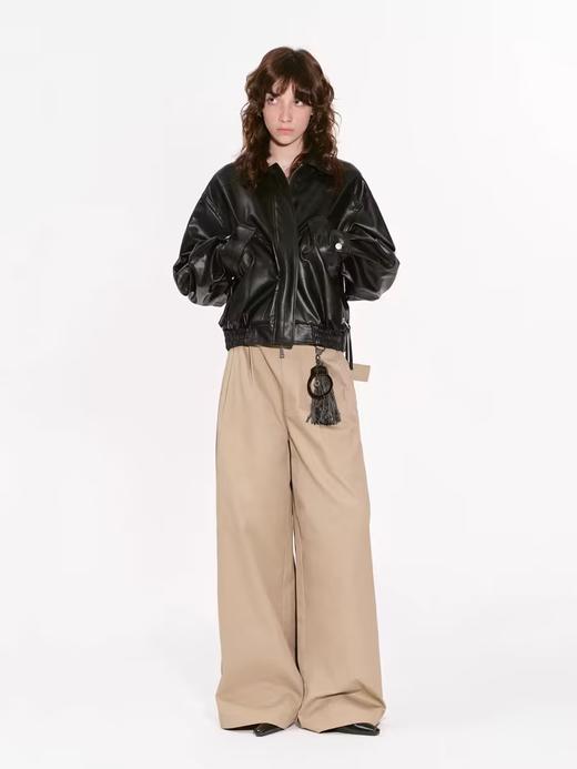 出逃赤岗西/24AWW87/复古双头拉链机车服短款皮夹克 商品图1