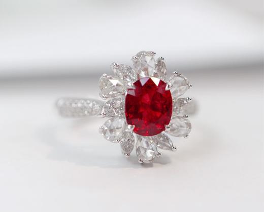 1.25ct刻面红宝石戒指 商品图2