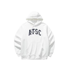 安踏加绒连帽卫衣男冬季新款字母印花休闲长袖运动上衣152448731N