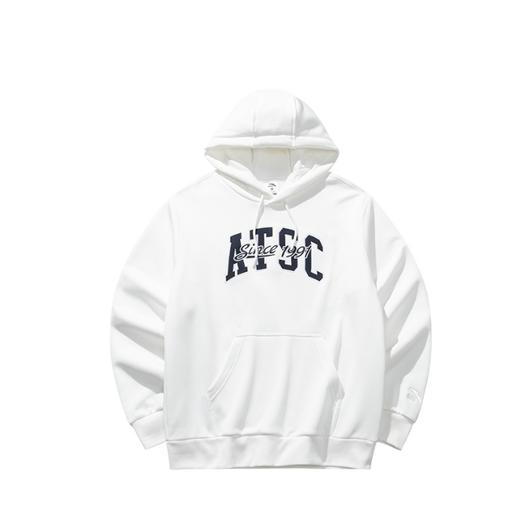 安踏加绒连帽卫衣男冬季新款字母印花休闲长袖运动上衣152448731N 商品图0