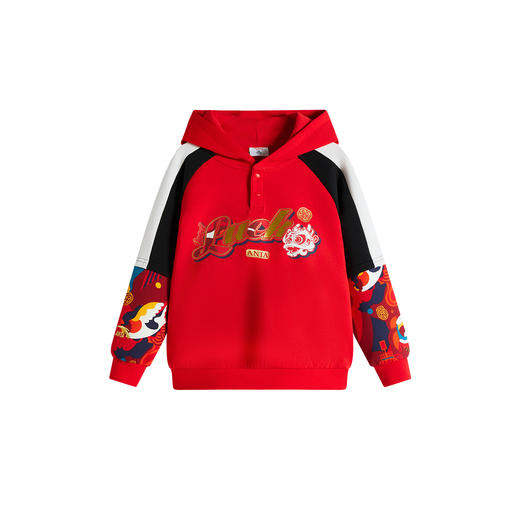 【新年款】安踏儿童男小童潮流系列针织连帽套头衫352519614 商品图0