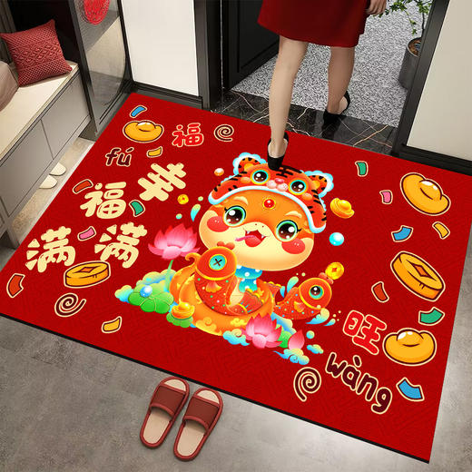 【蛇年限定❗️新年开运地毯】把污渍挡在门外，一踩即干，地板一点不脏，新春联玄关门口踩脚垫，红包喜庆入户门地垫 商品图8