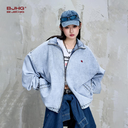 BJHG不计后果牛仔外套男春季2025新款设计感潮牌美式复古工装夹克 商品图3