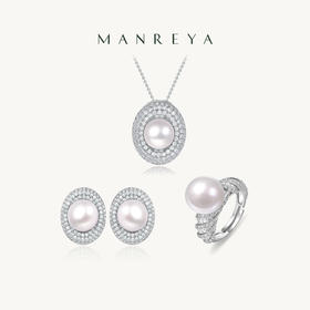 Manreya玛芮雅套装“白日梦境”珍珠三件套耳钉套装戒指耳环套装女气质新款