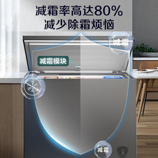 容声249升大容量冷柜家用商用保鲜冷冻两用节能减霜 灰色BD/BC-249ZEAM/RX 商品图1