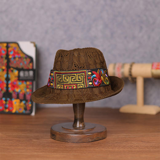 空谷编织绣花礼帽 | 咖色 黑色 | 现货加急发 商品图6